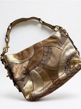 Vintage Coach Patchwork Shoulder Bag